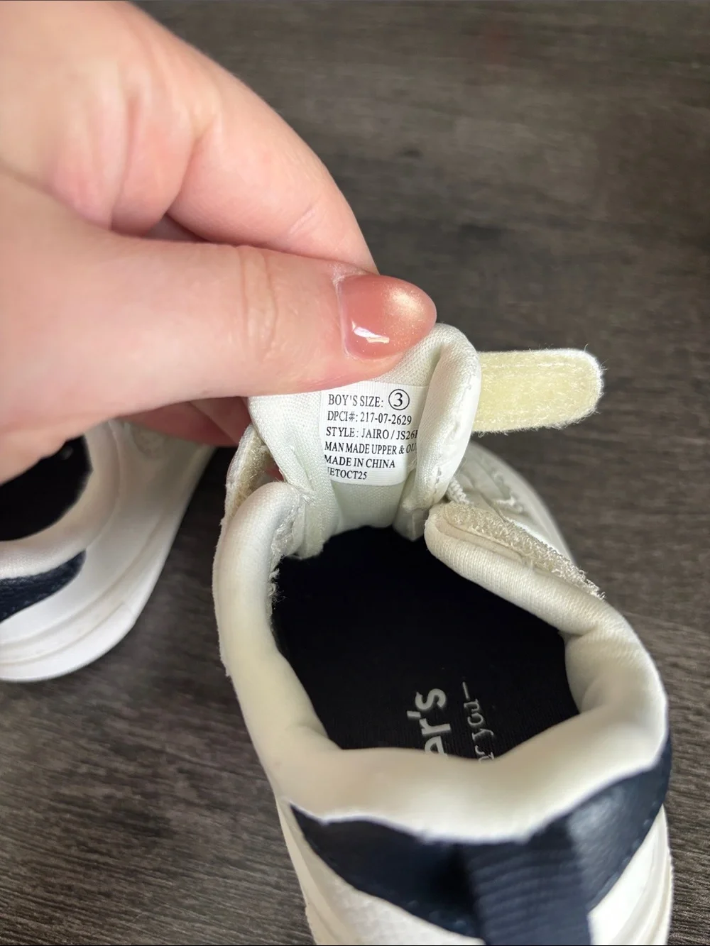 Carter's Cream-White Baby Walker Sneakers with Hook-and-Loop Strap